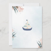 Ahoy It's a Boy Nautical Baby Shower Invite Einladung (Rückseite)
