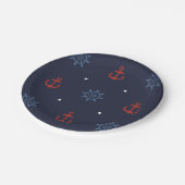 Ahoy It's a Boy Nautical Baby Shower Teller (Schrägansicht)