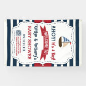 Ahoy It's A Boy! Nautical Boat Baby Shower Welcome Banner (Horizontal)