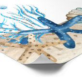 Ahoy It's a Boy Nautical Boat Baby Shower Willkomm Poster (Ecke)