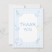 Ahoy It's a Boy Nautical Danke You Card (Vorderseite)