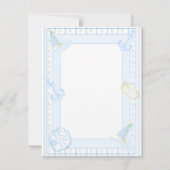 Ahoy It's a Boy Nautical Danke You Card (Rückseite)