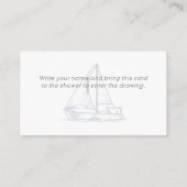 Ahoy It's a Boy Nautical Shower Diaper Raffle Card Begleitkarte (Rückseite)