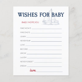 Ahoy It's a Boy Nautical Shower Wish for Baby