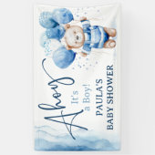Ahoy It's a Boy Niedlich Nautical Baby Shower Banner (Vertikal)
