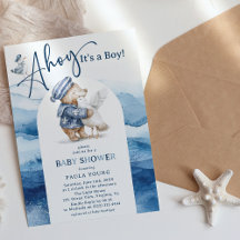 Ahoy It's a Boy Niedlich Nautical Baby Shower