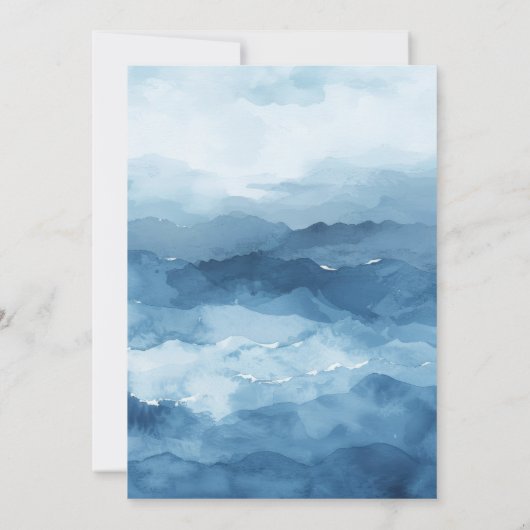 Ahoy It's a Boy Niedlich Nautical Baby Shower Einladung (Rückseite)