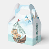 Ahoy it's a boy teddy bear nautical baby shower geschenkschachtel (Rückseite)