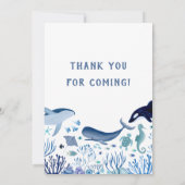 Ahoy It's a Boy Under Sea Baby Shower Vielen Dank Einladung (Rückseite)