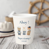 Ahoy Little Sailor Birthday | Nautische See Pappbecher