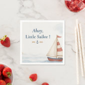 Ahoy Little Sailor | Geburtstagsparty Serviette (Beispiel)