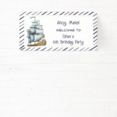 Ahoy mate Nautical Kindergeburtstag Banner (InSitu)