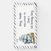 Ahoy mate Nautical Kindergeburtstag Banner (Vertikal)