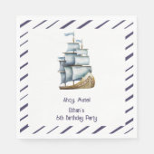 Ahoy mate Nautical Kindergeburtstag Serviette (Vorderseite)