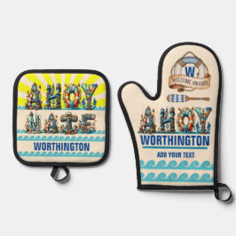 AHOY MATE OFENHANDSCHUH & Topflappen-Set