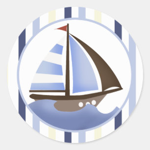 AHOY MATE Sailboat Umschlag Aufkleber / Stickers
