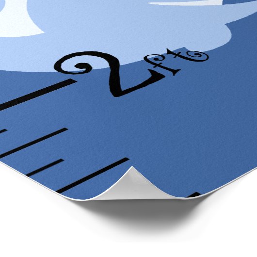 Ahoy Mate/Sailboat/Whale Growth Chart Behalten auf Poster (Ecke)