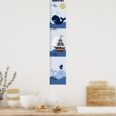 Ahoy Mate/Sailboat/Whale Growth Chart Behalten auf Poster (Küche)