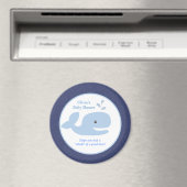 Ahoy Mate Whale 1,5 cm Runder Gefallen Magnet (In Situ (Geschirrspüler))