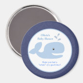 Ahoy Mate Whale 1,5 cm Runder Gefallen Magnet (Vorderseite/Rückseite)