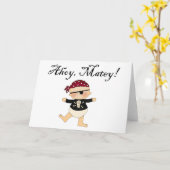 Ahoy Matey Baby Pirate Card Karte (Gelbe Blume)