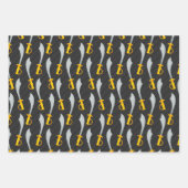 Ahoy Matey! Black Pirate Ship Birthday Geschenkpapier Set (Vorderseite 2)