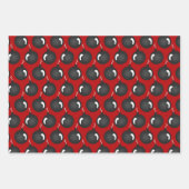 Ahoy Matey! Black Pirate Ship Birthday Geschenkpapier Set (Vorderseite)