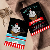 Ahoy Matey! Boat Pirate Boy Babydusche Einladung