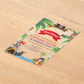 Ahoy Matey Boys Pirate Ship Birthday Acryleinladungen (Ablage )