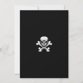 Ahoy Matey! Dark Pirates Skull Mascot Geburtstag Einladung (Rückseite)