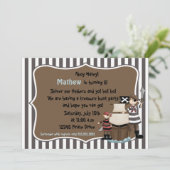 Ahoy Matey - Geburtstagsparty Einladung (Stehend Vorderseite)