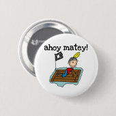 Ahoy Matey Pirat Button (Vorne & Hinten)