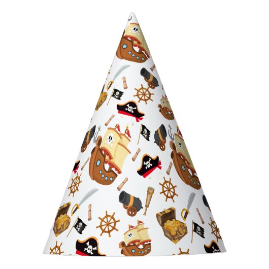 Ahoy Matey Pirate Birthday Partyhütchen (Vorderseite)