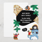 AHOY MATEY PIRATE GEBURTSTAGEINLADUNG FÜR JUNGEN EINLADUNG (Vorne/Hinten)