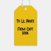 Ahoy Matey Pirate Parrot Cartoon, Funny Macaw Bird Geschenkanhänger (Rückseite)