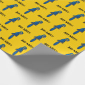 Ahoy Matey Pirate Parrot Cartoon, Funny Macaw Bird Geschenkpapier (Ecke)