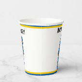 Ahoy Matey Pirate Parrot Cartoon, Funny Macaw Bird Pappbecher (Rechts)