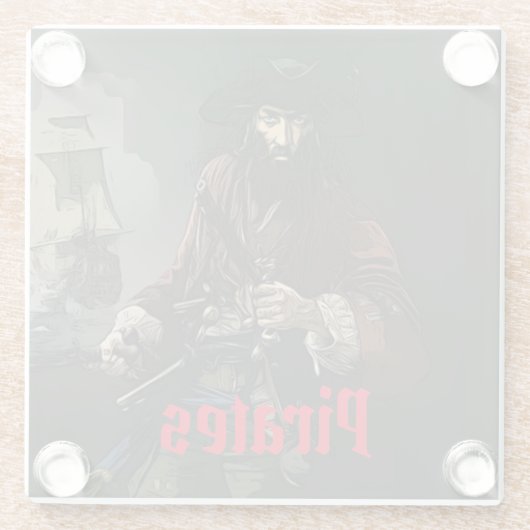 Ahoy, Matey! Pirate Party Untersetzer (Rückseite)