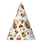 Ahoy Matey Pirate Personalized Birthday Partyhütchen (Links)