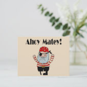 Ahoy Matey Pirate Postkarte (Stehend Vorderseite)