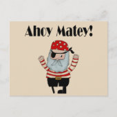 Ahoy Matey Pirate Postkarte (Vorderseite)