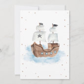 Ahoy Matey! Pirate Ship Treasure Boy Birthday Einladung (Rückseite)