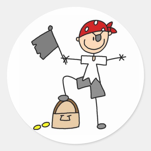 Ahoy Matey Pirate Sticker (Vorderseite)