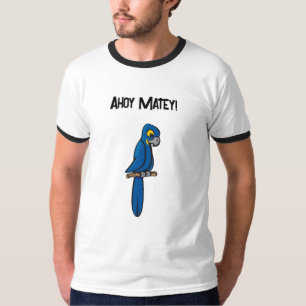 Ahoy Matey Piratenpapagei Cartoon, Lustiger Ara-Vo T-Shirt