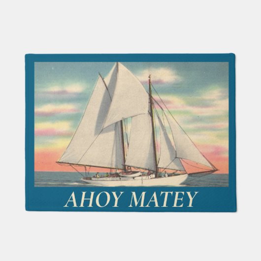 Ahoy Matey Welcome Door Mat Fußmatte (Vorderseite)