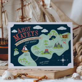 Ahoy Mateys Birthday Invite Einladung