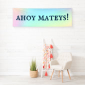 Ahoy Mateys! Pirate Party Sign Banner (Insitu)