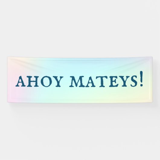 Ahoy Mateys! Pirate Party Sign Banner (Horizontal)