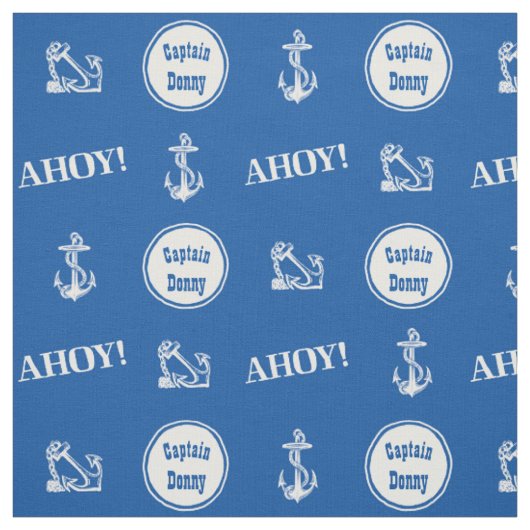 Ahoy! Muster für benutzerdefinierte Bootanker Stoff (Muster)