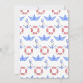 Ahoy! Nautic Geburtday Einladung (Rückseite)